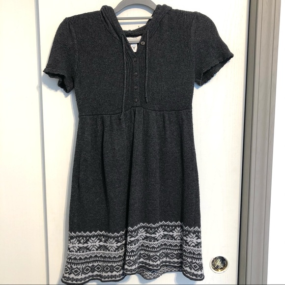 Roxy Fair Isle Hooded Sweater Dress Juniors Size Large - Picture 1 of 9